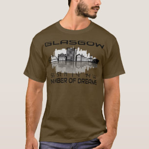 GPS coördinaten City Glasgow Skyline Dream City 3 T-shirt