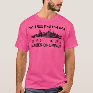 GPS coördinaten Hoofdstad Wenen Skyline 1 T-shirt