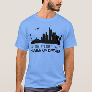 GPS coördinaten Stad van Frankfurt Skyline Dream 1 T-shirt
