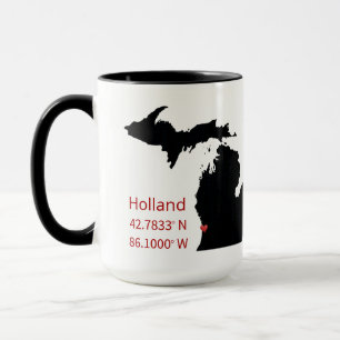 GPS-coördinaten van Holland Michigan Mok