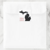 GPS-coördinaten van Holland Michigan Vierkante Sticker (Tas)
