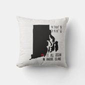 GPS-coördinaten van Rhode Island met hart Kussen (Voorkant)