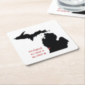GPS Coordinates of Holland Michigan Kartonnen Onderzetters (Schuin)