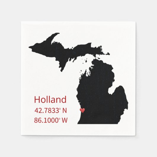GPS Coordinates of Holland Michigan Servet (Voorkant)