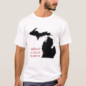 GPS Coordinates of Holland Michigan T-shirt (Voorkant)