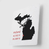 GPS Coordinates of Holland Michigan Vierkante Klok (Hoek)