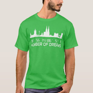 GPS coördineert stad Keulen skyline T-shirt