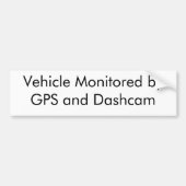 GPS Dashcam-Bumpersticker Bumpersticker (Voorkant)
