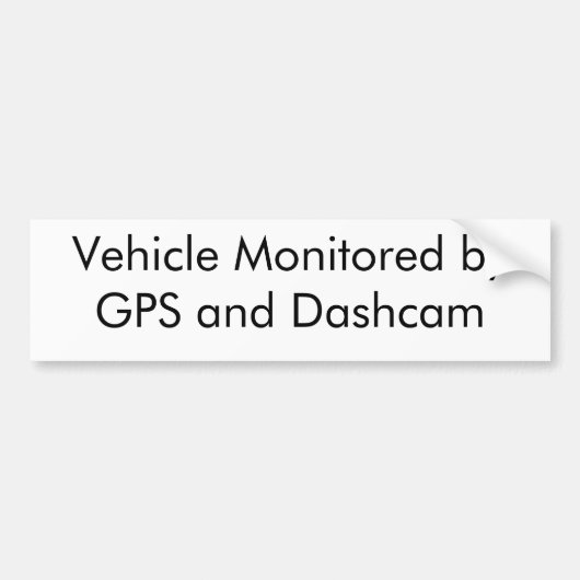 GPS Dashcam-Bumpersticker Bumpersticker (Voorkant)