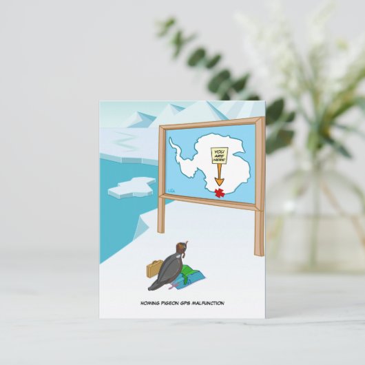 GPS-defect Briefkaart voor duif (Staand voorkant)