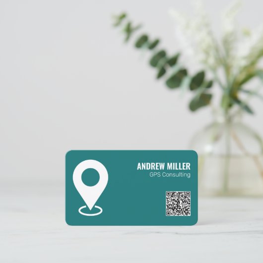 GPS-diensten QR Visitekaartje (Staand voorkant)