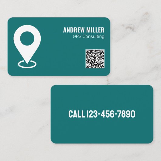 GPS-diensten QR Visitekaartje (Voorkant / Achterkant)