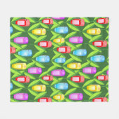 GPS Flowers Fleece Deken (Voorkant (Horizontaal))