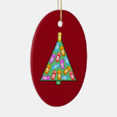 GPS Geocaching kerstboom Keramisch Ornament (Rechts)