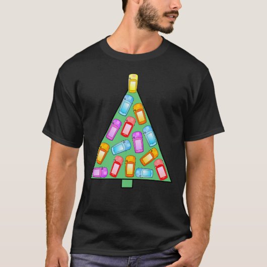 GPS Geocaching kerstboom T-shirt (Voorkant)