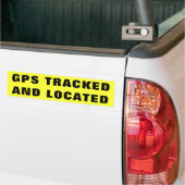 GPS GEVOLGD EN GELEGEN 2 BUMPERSTICKER (Op Truck)