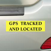 GPS-GEVOLGD GEVONDEN BUMPERSTICKER (Op auto)