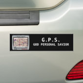 GPS God Persoonlijke redder Bumpersticker (Op auto)