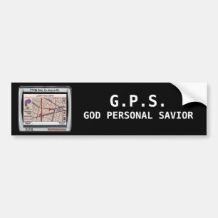 GPS God Persoonlijke redder Bumpersticker
