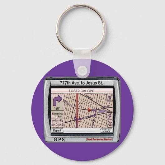 GPS God Persoonlijke Redder Sleutelhanger (Voorkant)