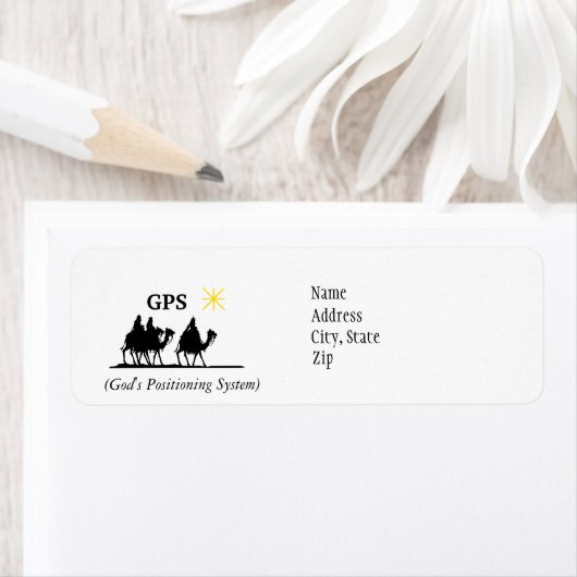 GPS God's Positioning System Adresetiketten Etiket (Insitu)