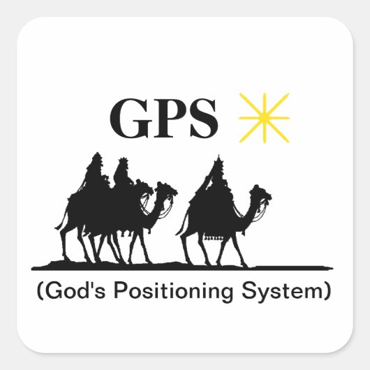 GPS God's Positioning System Stickers (Voorkant)