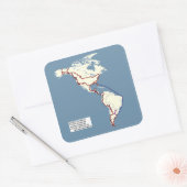 GPS-kaart Vierkante Sticker (Envelop)