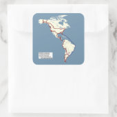 GPS-kaart Vierkante Sticker (Tas)