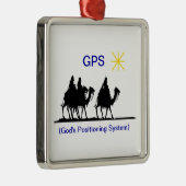 GPS-kerstversiering Metalen Ornament (Rechts)