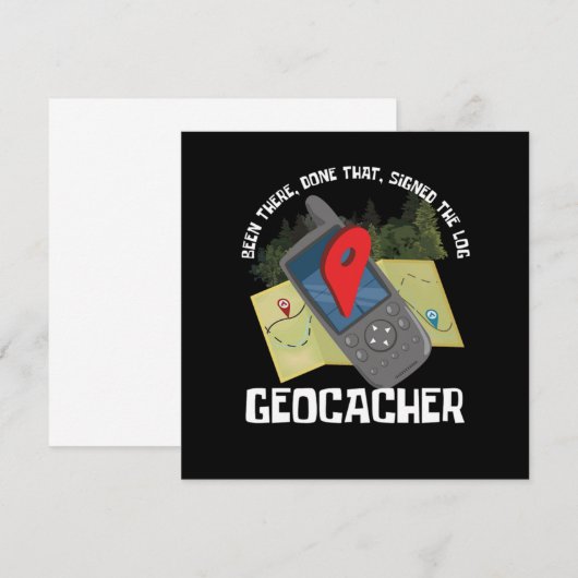 GPS Location Trackers Navigational Gift Geocaching Kaart (Voorkant / Achterkant)