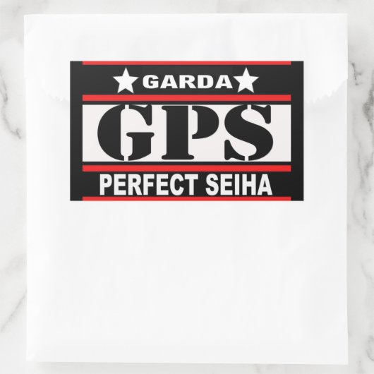GPS RECHTHOEKIGE STICKER (Tas)