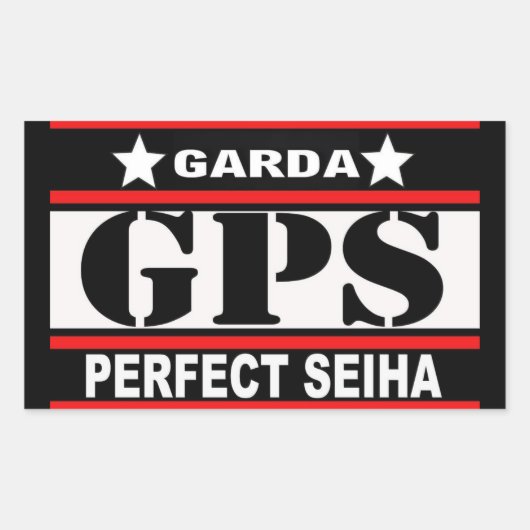 GPS RECHTHOEKIGE STICKER (Voorkant)