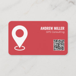 GPS Services QR (Rood) Visitekaartje