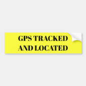 GPS-sticker gevolgd en vergrendeld Bumpersticker (Voorkant)