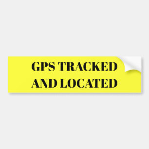 GPS-sticker gevolgd en vergrendeld Bumpersticker