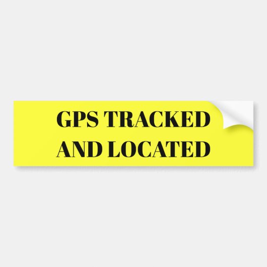 GPS-sticker gevolgd en vergrendeld Bumpersticker (Voorkant)