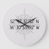 GPS-thuiscoördinaten compass Grote Klok (Voorkant)