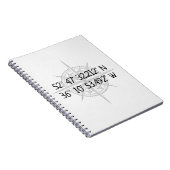 GPS-thuiscoördinaten compass Notitieboek (Rechterzijde)