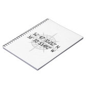 GPS-thuiscoördinaten compass Notitieboek (Linkerzijde)