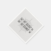 GPS-thuiscoördinaten compass Servet (Hoek)