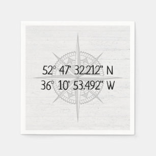 GPS-thuiscoördinaten compass Servet