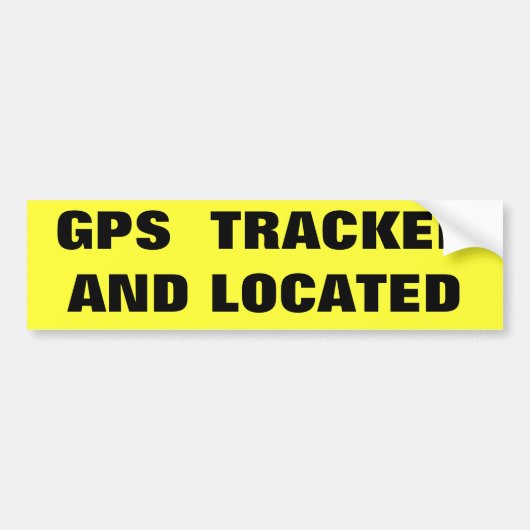 GPS-TRACKED EN LOCATED BUMPERSTICKER (Voorkant)