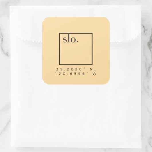 GPS VIERKANTE STICKER (Tas)