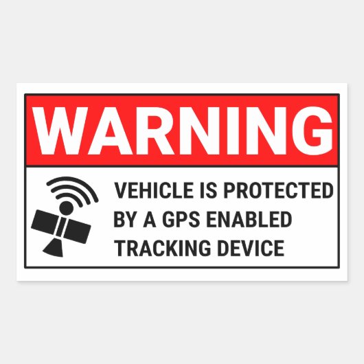 GPS-volgapparaat Rechthoekige Sticker (Voorkant)