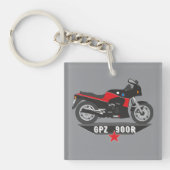 GPZ900R Biker Motorrad Sleutelhanger (voorkant)