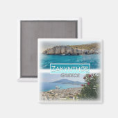 GR0115 Europa, Griekenland, Zakynthos, koelkast Magneet (Voorkant / Achterkant)