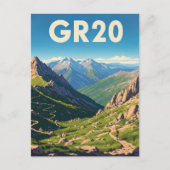 GR20 Frankrijk Corsica Reizen Briefkaart (Voorkant)