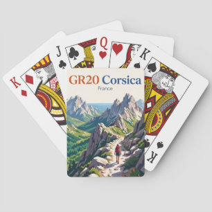 GR20 Trail, Corsica Frankrijk Pokerkaarten