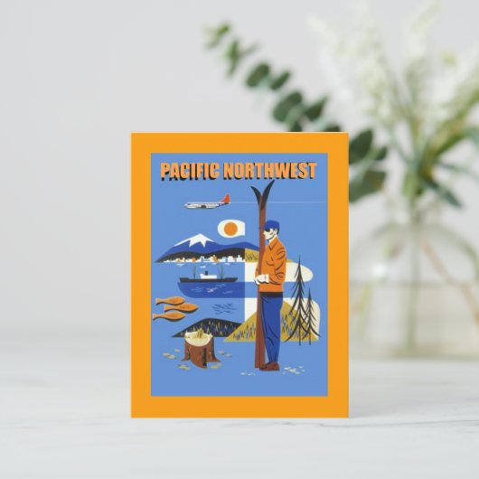 GR8  PACIFIC NORTHWEST REIZEN AD ~ BRIEFKAART (Staand voorkant)