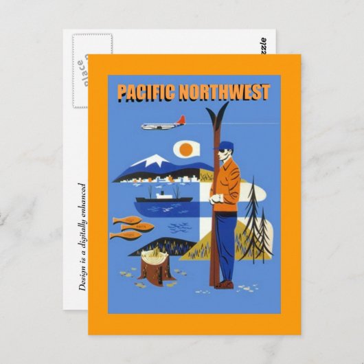 GR8  PACIFIC NORTHWEST REIZEN AD ~ BRIEFKAART (Voorkant / Achterkant)
